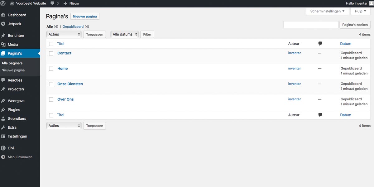 Paginas Bewerken WordPress Paginas Bewerken WordPress