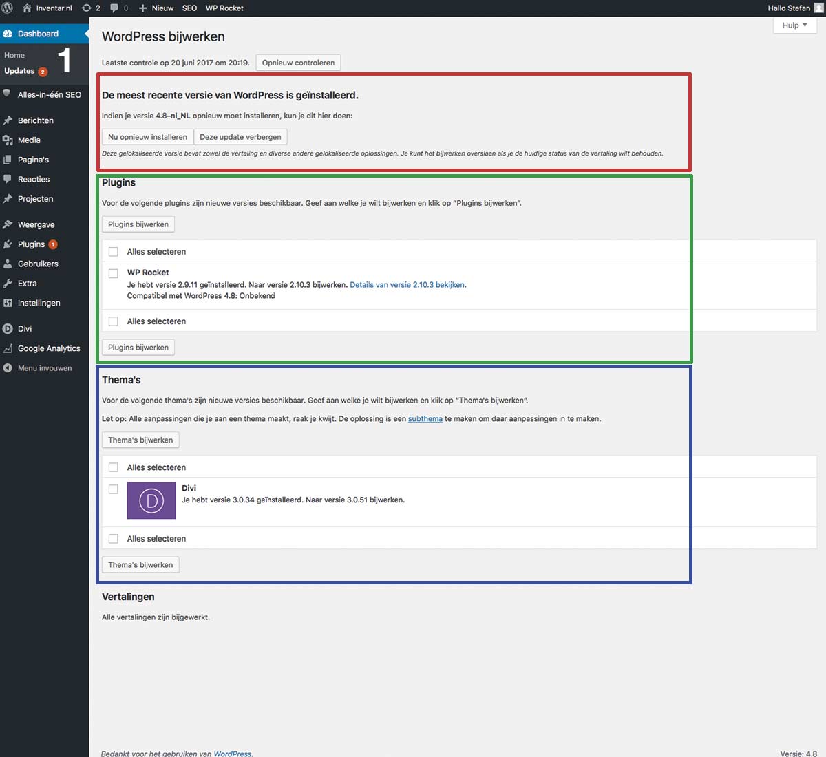 Wordpress-Updaten Wordpress-Updaten